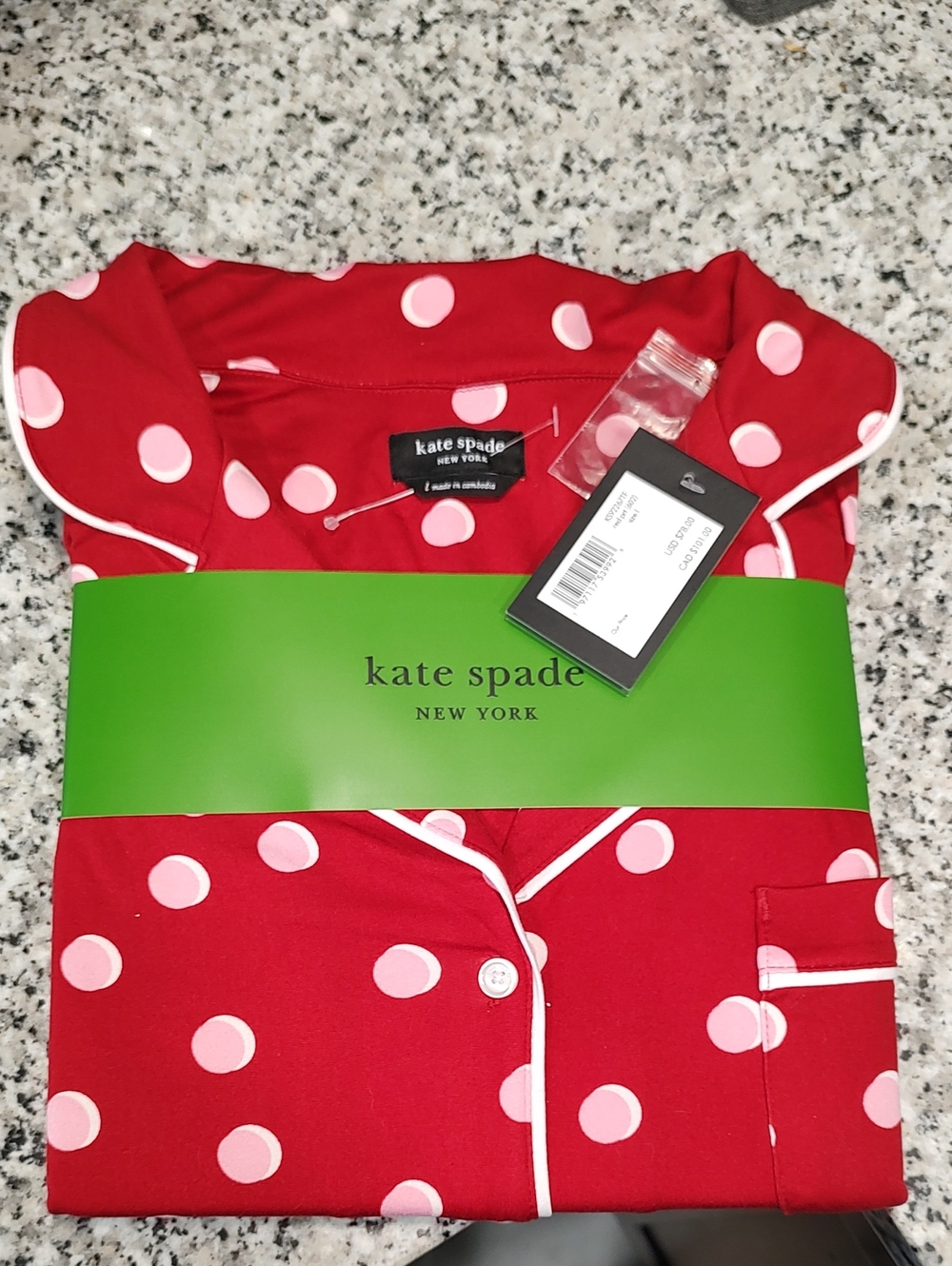 kate spade Red and Pink Polka Dot Women's Pajamas